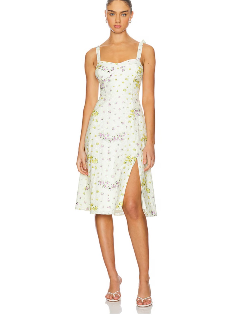 Steve Madden Cream Smocked Sundress